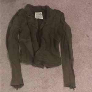 Army green free people jacket